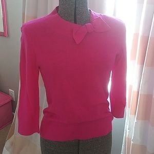 Bright pink Kate Spade cashmere sweater